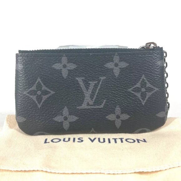 LOUIS VUITTON M80905 MonogramEclipse Pochette cle Coin Case Wallet coin purse - Picture 1 of 13